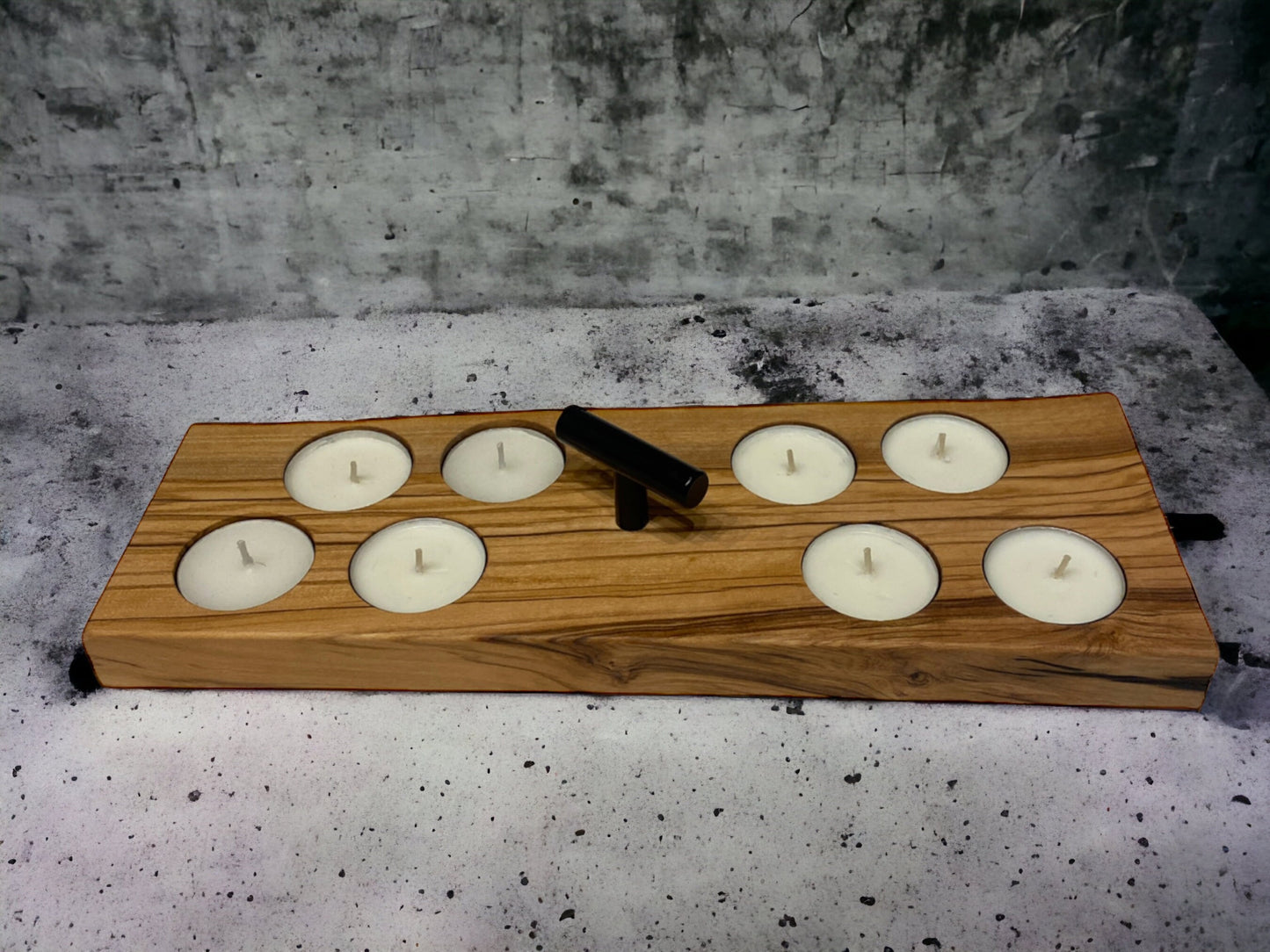 Kerzenhalter Holz Teelichthalter Olive | Kerzenständer Laterne Windlicht | Teelichter Geschenk Frau | Teelicht Deko | Kerzen Geschenkeset