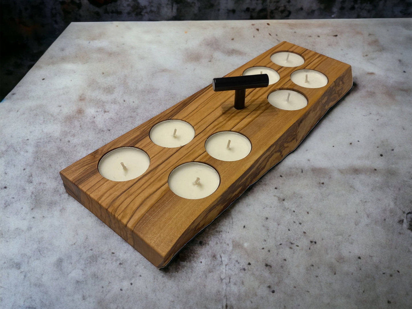 Kerzenhalter Holz Teelichthalter Olive | Kerzenständer Laterne Windlicht | Teelichter Geschenk Frau | Teelicht Deko | Kerzen Geschenkeset