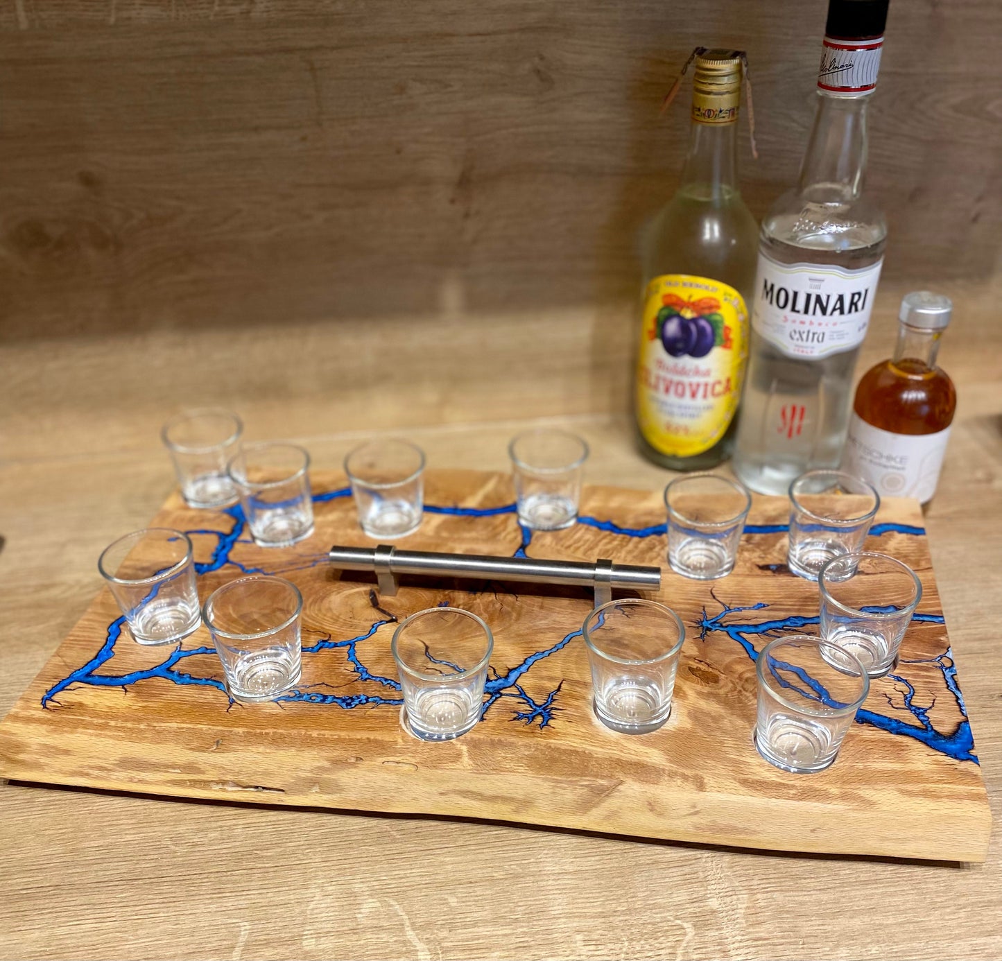 Schnapsglasbrett Shotgläser Lichtenbergfiguren | Epoxidharz Shotglass Bar Gläser | Männergeschenk Trinkspiel | Schnapsglas epoxy wood