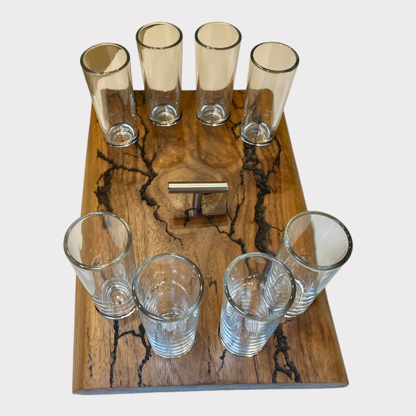 Schnapsbrett Shotgläser Lichtenbergfiguren Nuss Shotglass Bar Gläser | Männergeschenk Schnapsregal Nussbaum Schnapsglasbrett Schnapsbar