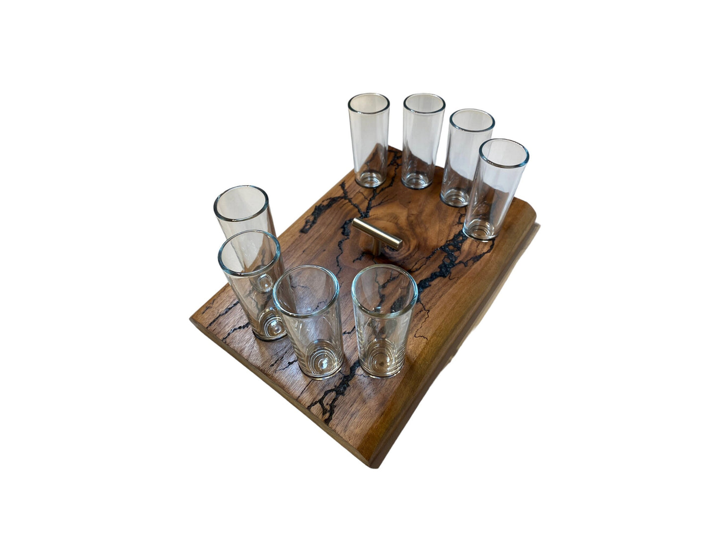 Schnapsbrett Shotgläser Lichtenbergfiguren Nuss Shotglass Bar Gläser | Männergeschenk Schnapsregal Nussbaum Schnapsglasbrett Schnapsbar