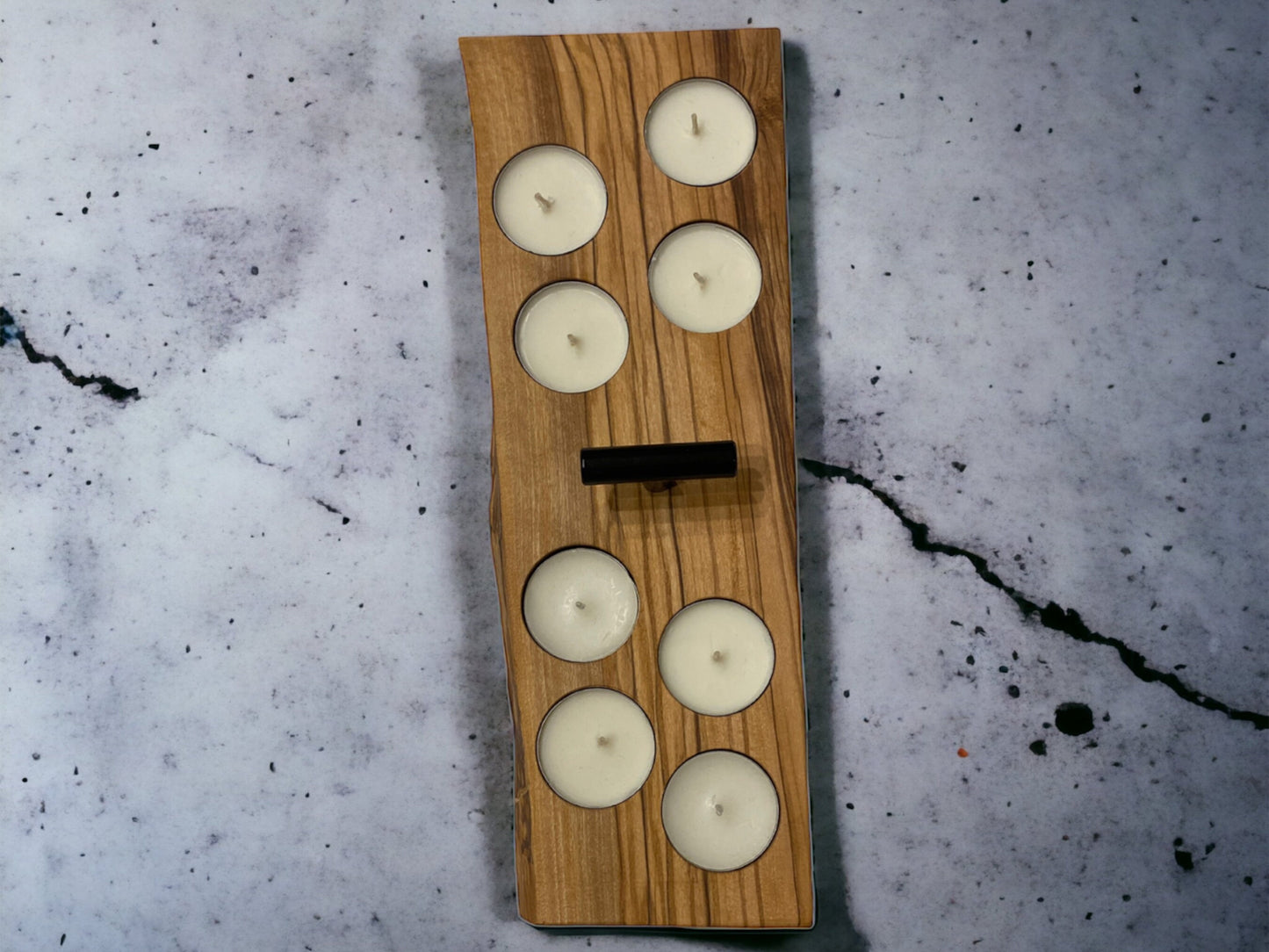 Kerzenhalter Holz Teelichthalter Olive | Kerzenständer Laterne Windlicht | Teelichter Geschenk Frau | Teelicht Deko | Kerzen Geschenkeset