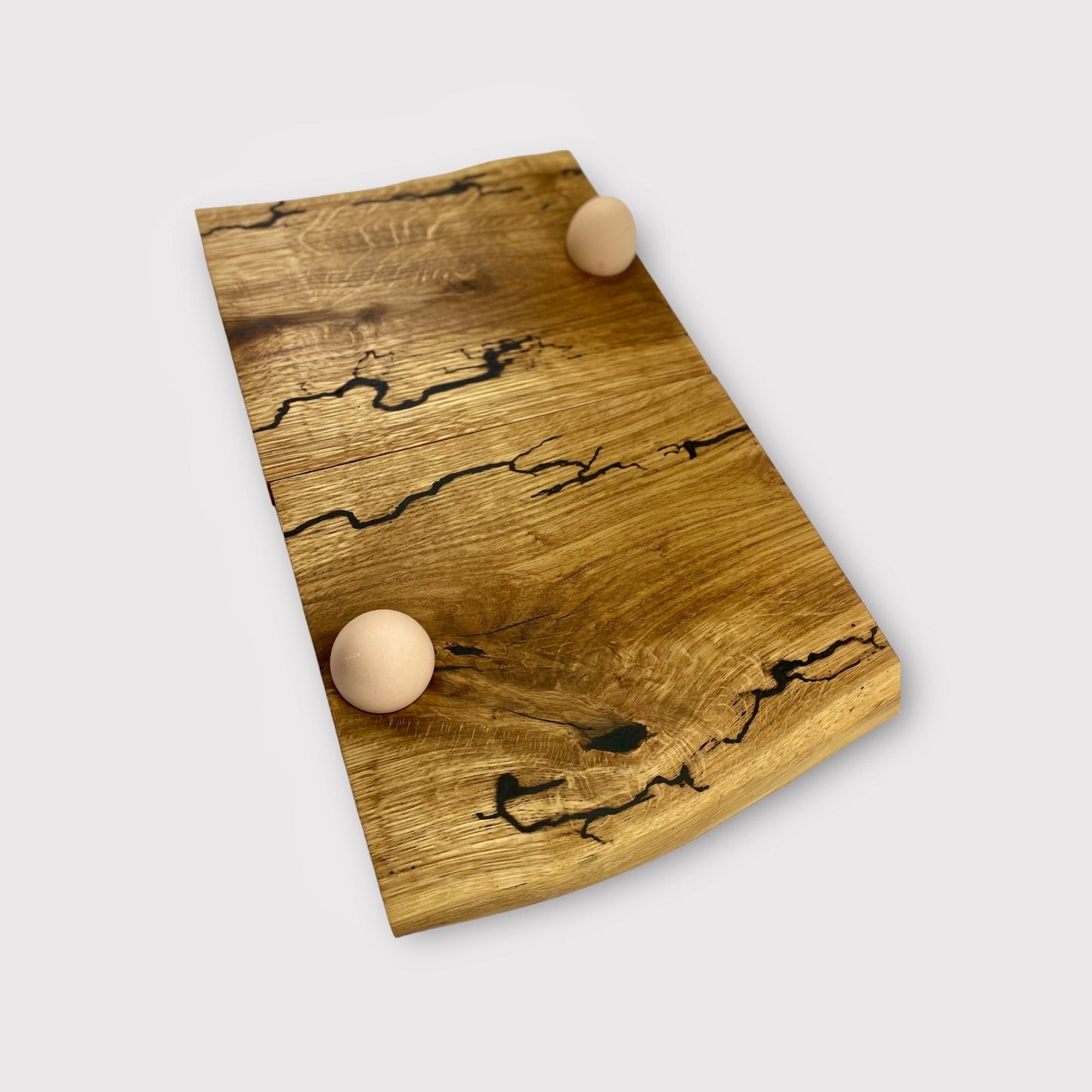 Schneidebrett 2er Set Jausenbrett Massivholz Käseplatte Eichenholz Lichtenberg Figuren Epoxidharz | Schneidebrett fraktal burn Epoxy wood