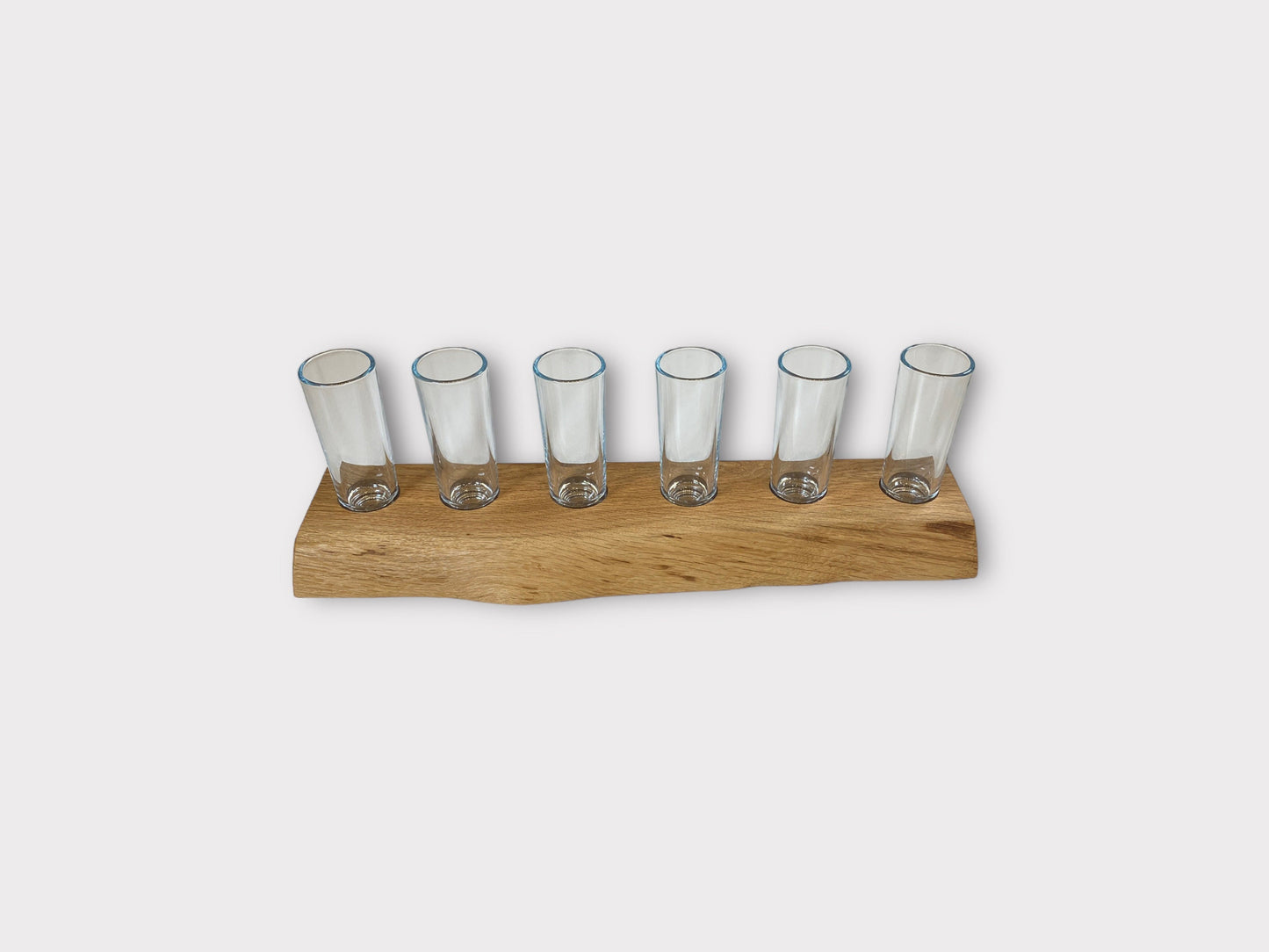 Meter Schnaps Schnapsbrett Shotgläser Eichenholz Baumkante Shotglass Bar Männergeschenk Schnapsregal Eiche Schnapsbar Holz Bar Geschenk