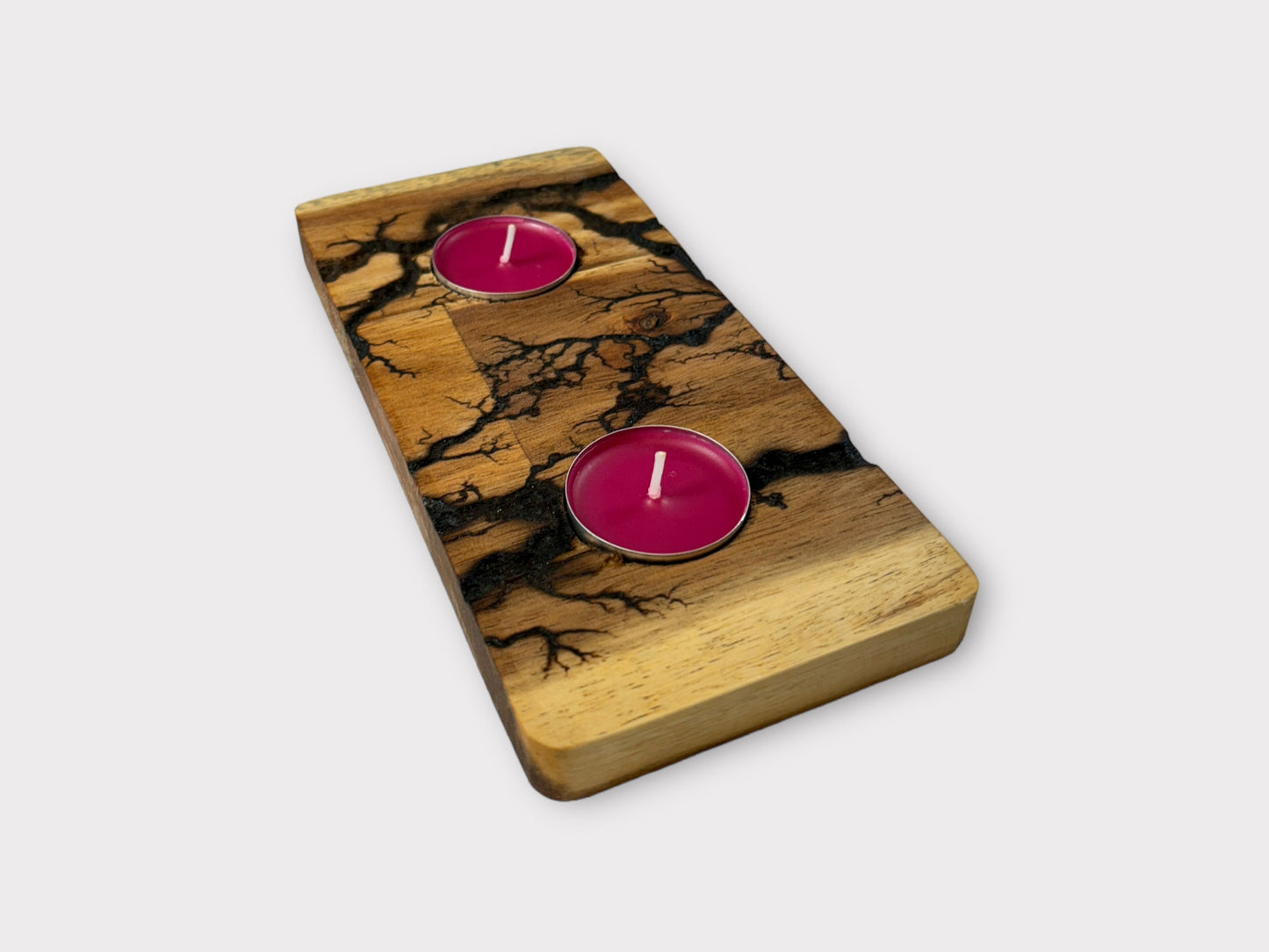 Kerzenhalter Teelichthalter Holz Lichtenbergfiguren Kerzenständer Akazienholz Windlicht Teelichter Geschenk Teelicht Deko Kerzen Geschenke