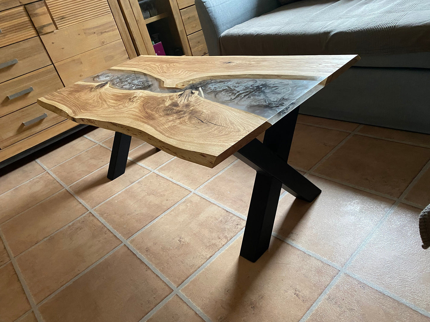 personalisierbar | Epoxidharztisch selbstgestalten | Rivertable aus massivholz | Couchtisch | einzelstück | handgemacht