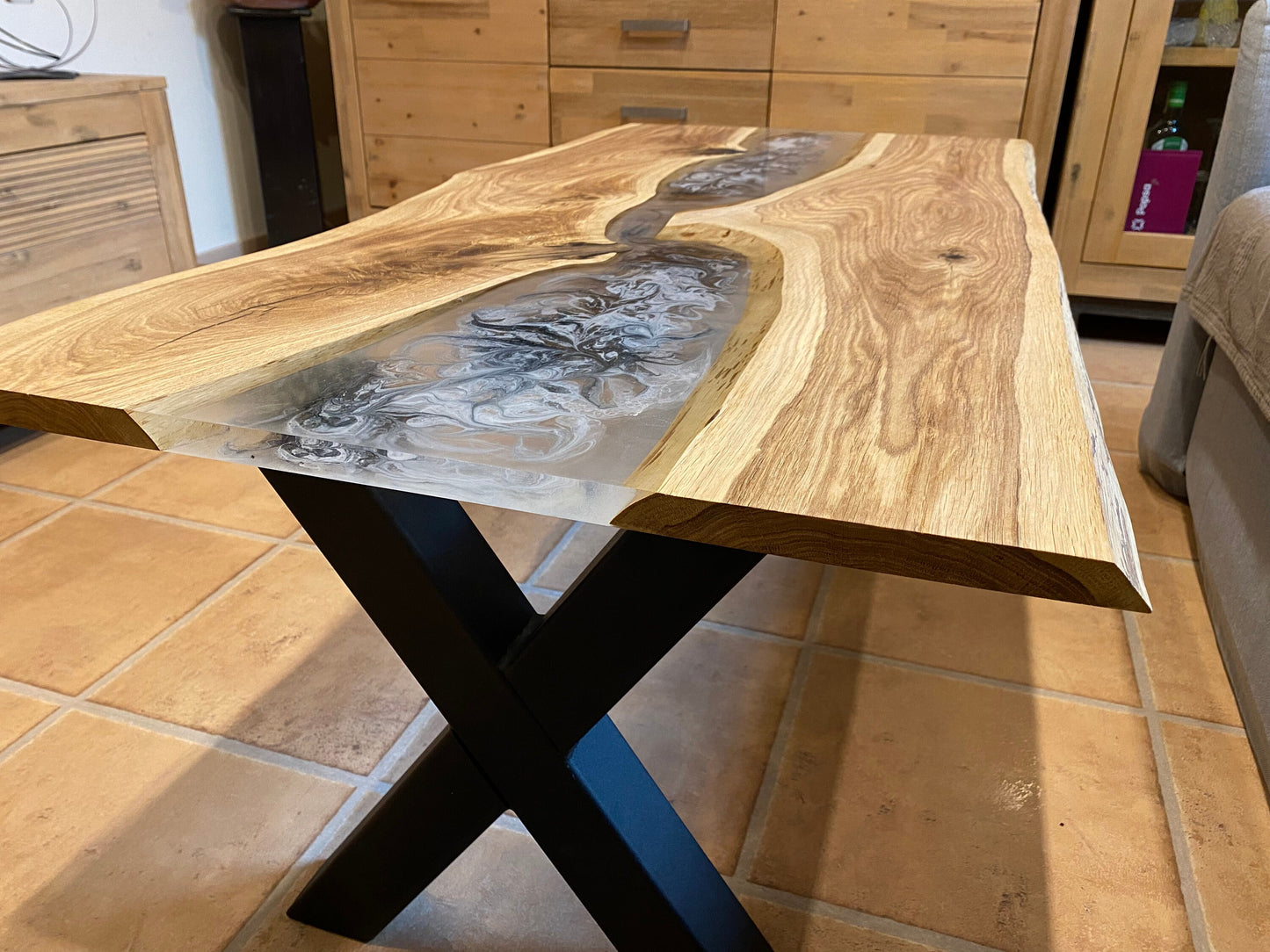 personalisierbar | Epoxidharztisch selbstgestalten | Rivertable aus massivholz | Couchtisch | einzelstück | handgemacht