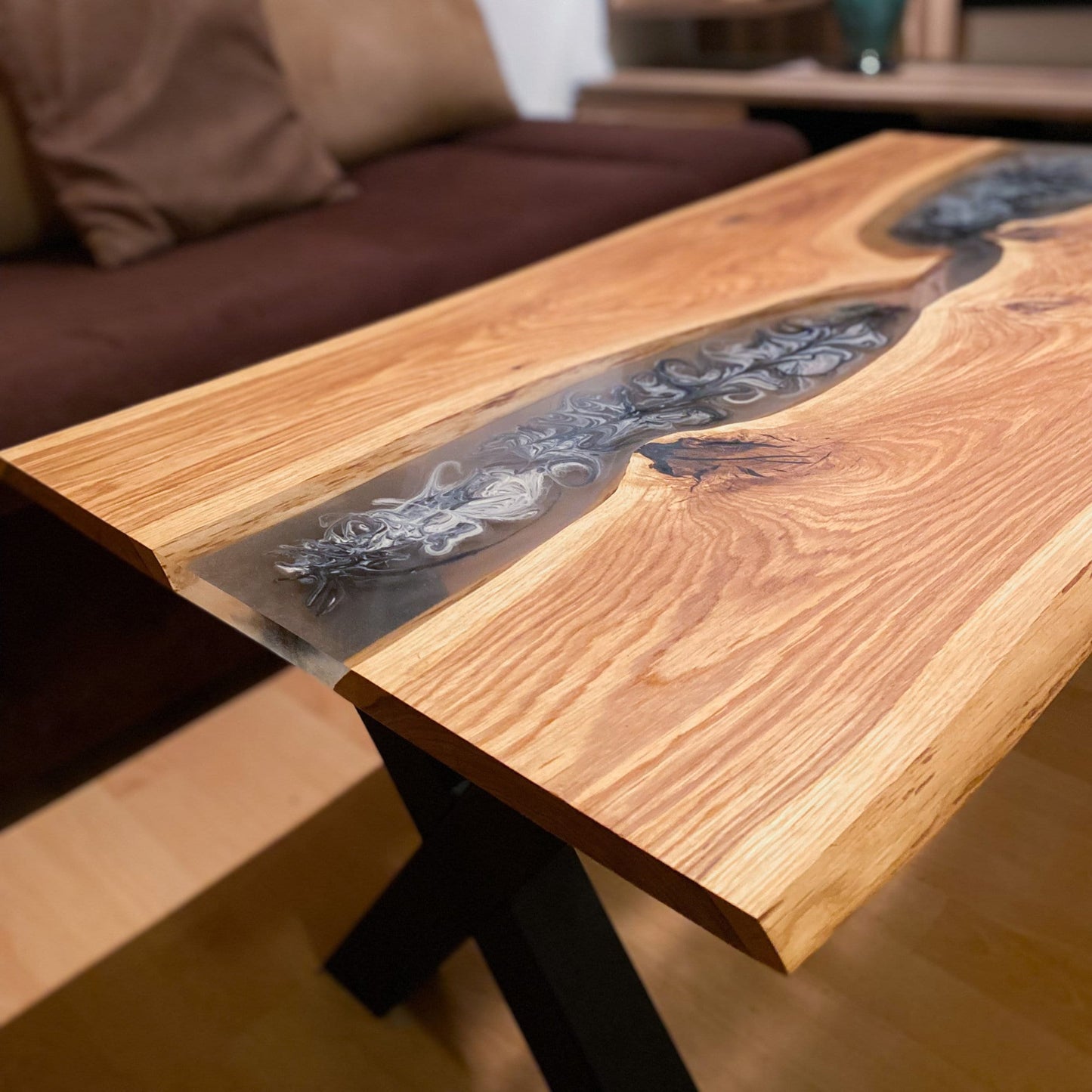 personalisierbar | Epoxidharztisch selbstgestalten | Rivertable aus massivholz | Couchtisch | einzelstück | handgemacht