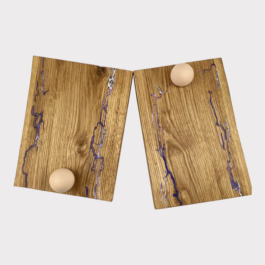 Frühstücksbrettchen Servierbrett Tablett  Frühstücksset Servierplatte Lichtenberg Figur Schneidebrett Wood Geschenk Epoxy Holz Deko Tablett