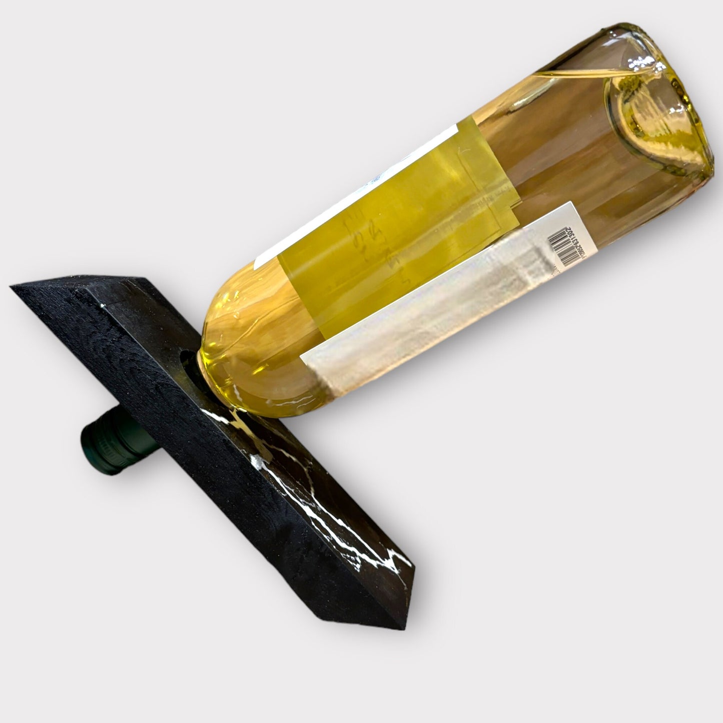Holz-Epoxy Weinflaschenhalter – Lichtenberg Kunst, Unikat Geschenk Weinständer, magischer Flaschenhalter, fractal wood burn Weihnachten